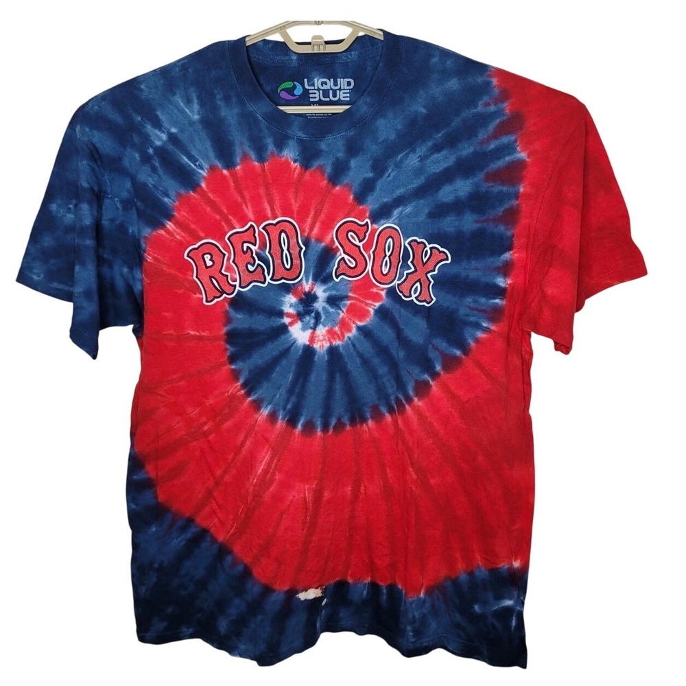 Liquid Blue Boston Red Sox T-Shirt Men XL Blue Red Tie Dye MLB Graphic Tee NWT